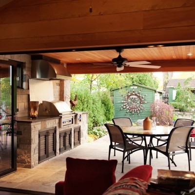 outdoor kitchens