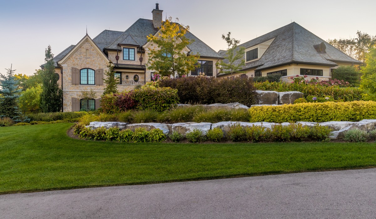 Landscape of a large property